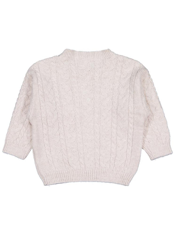 Civil Girls Saç Örgülü 2-5 Yaş Kazak - Bej