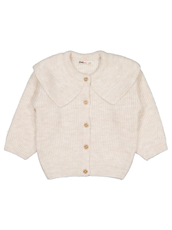 Civil Girls Yakalı 2-5 Yaş Hırka - Bej