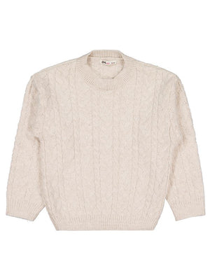 Civil Girls Saç Örgülü 6-9 Yaş Kazak - Bej