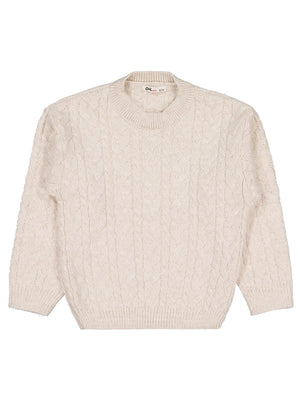 Civil Girls Saç Örgülü 6-9 Yaş Kazak - Bej