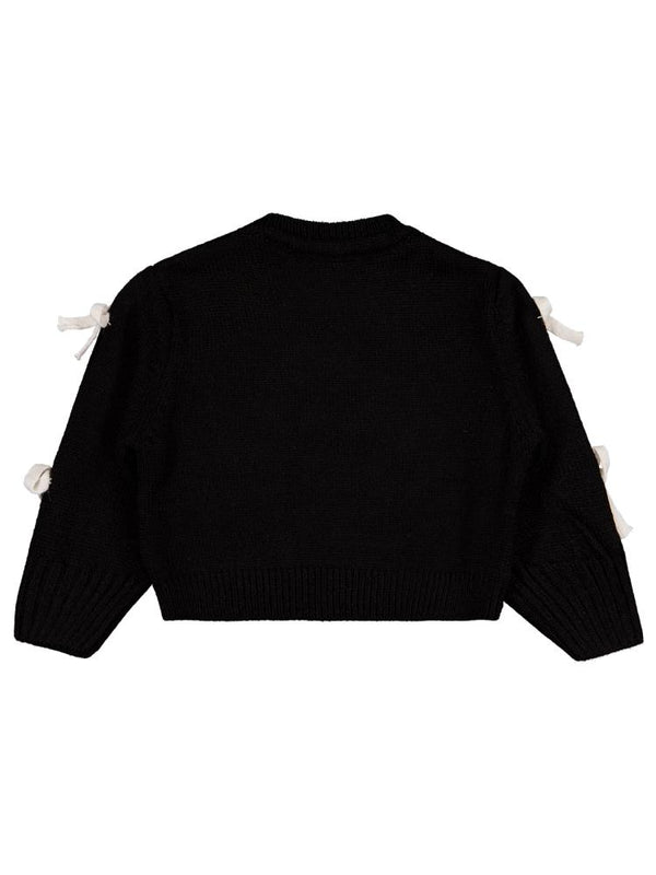 Civil Girls Fiyonk Aksesuarlı 2-5 Yaş Kazak - Siyah