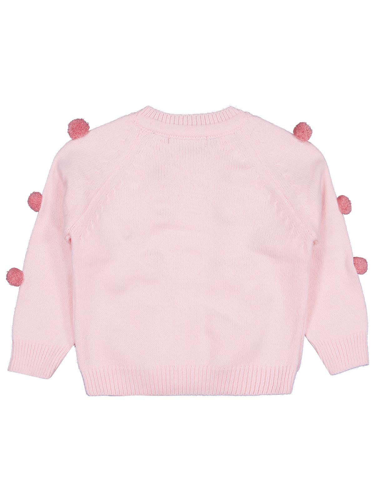 Civil Girls Ponponlu 2-5 Yaş Hırka - Pembe