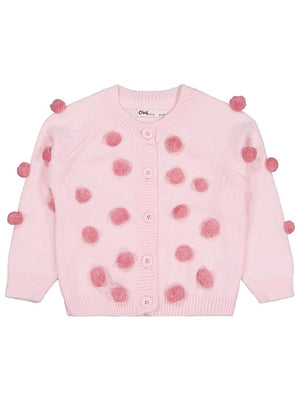 Civil Girls Ponponlu 2-5 Yaş Hırka - Pembe