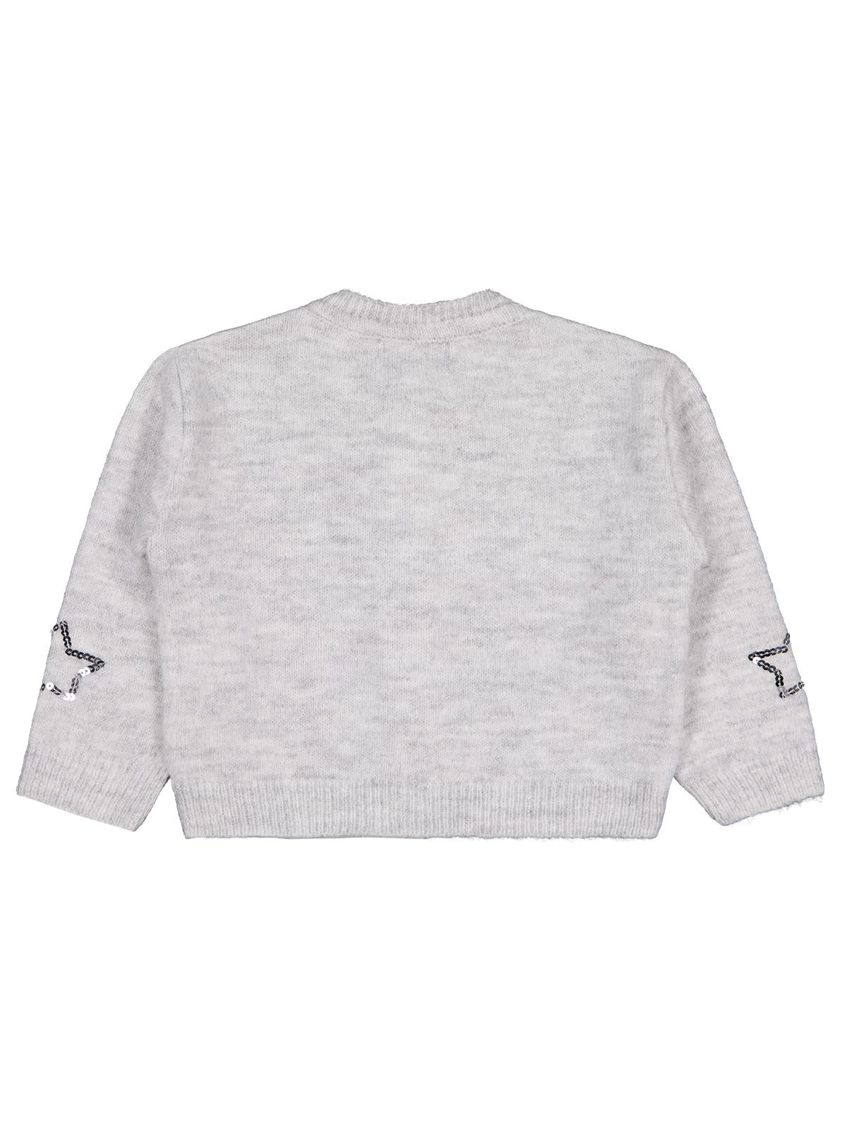 Civil Girls Pullu Yıldız Nakışlı 2-5 Yaş Hırka - Gri