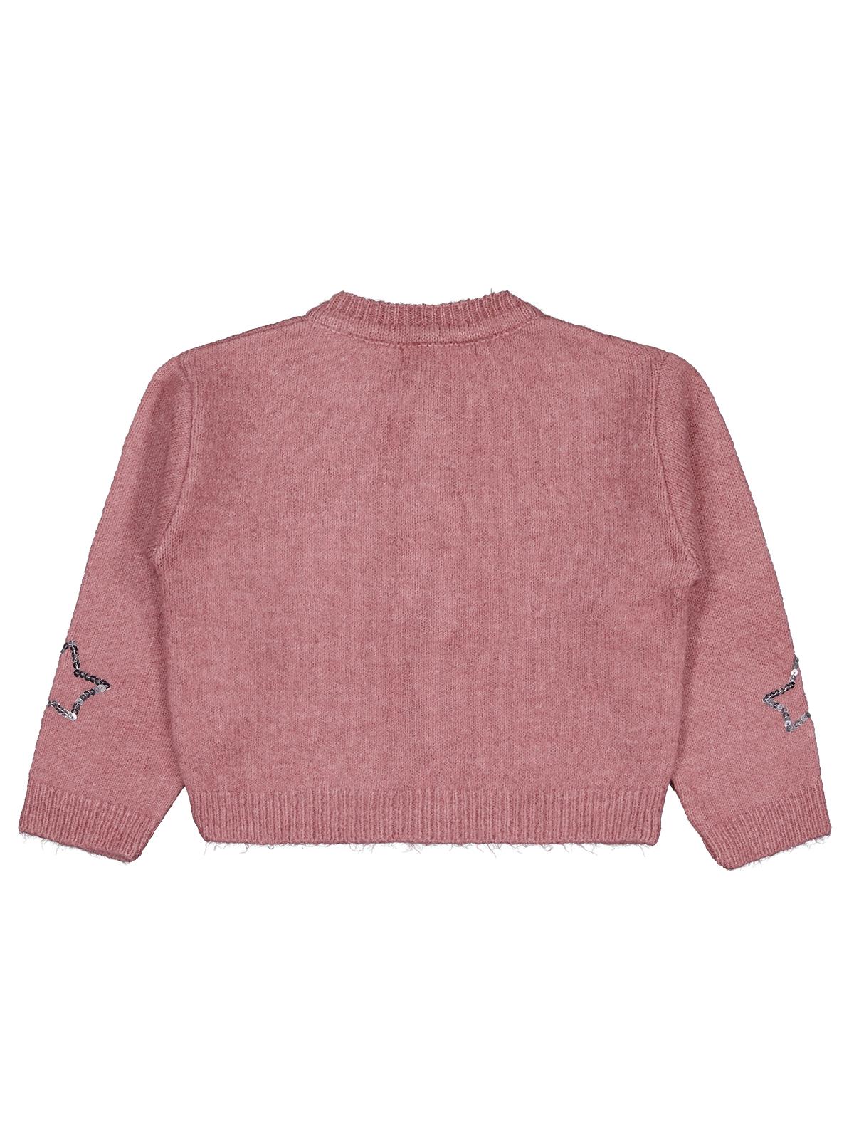 Civil Girls Pullu Yıldız Nakışlı 2-5 Yaş Hırka - Pembe