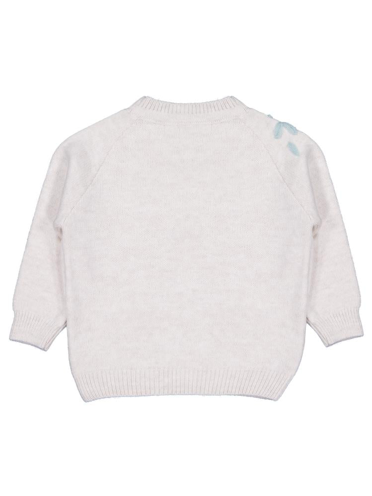 Civil Girls Çiçek Nakışlı 2-5 Yaş Kazak - Bej