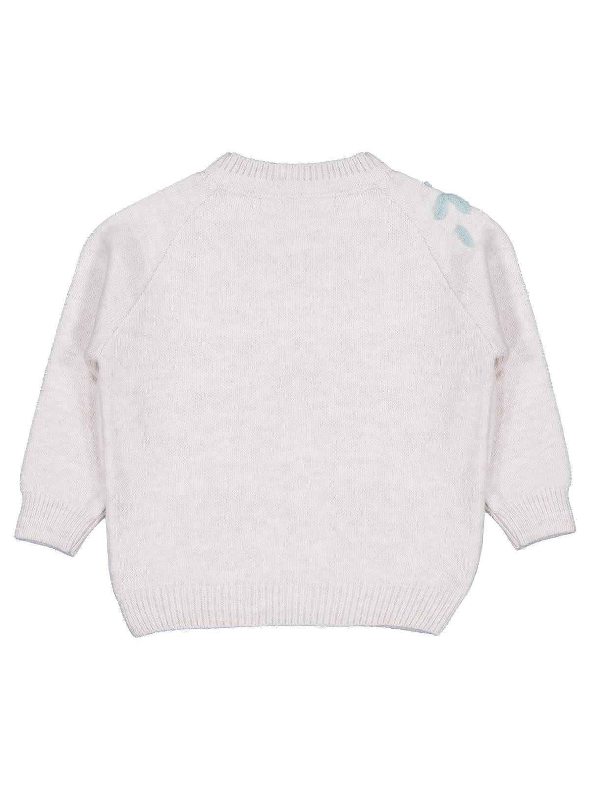 Civil Girls Çiçek Nakışlı 2-5 Yaş Kazak - Bej