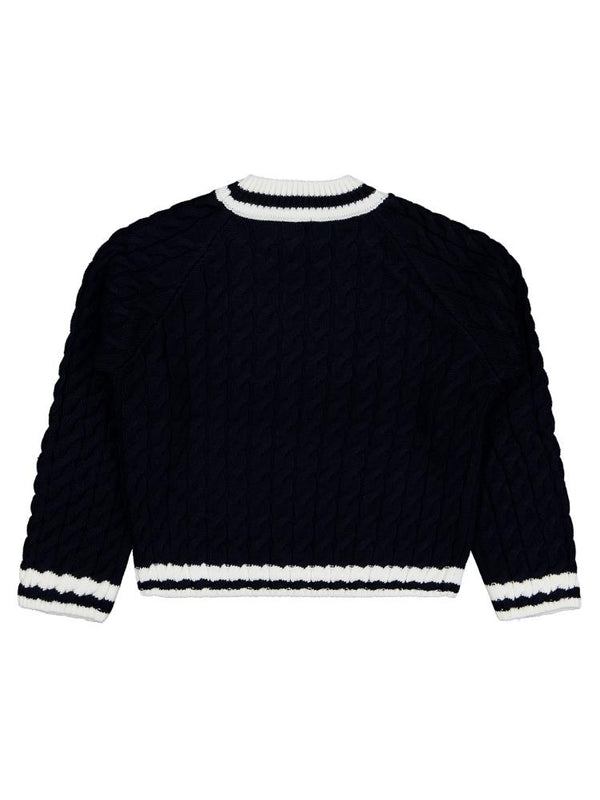 Civil Girls Yaka Çizgili 10-13 Yaş Kazak - Lacivert