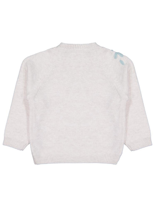 Civil Girls Çiçek Nakışlı 6-9 Yaş Kazak - Bej