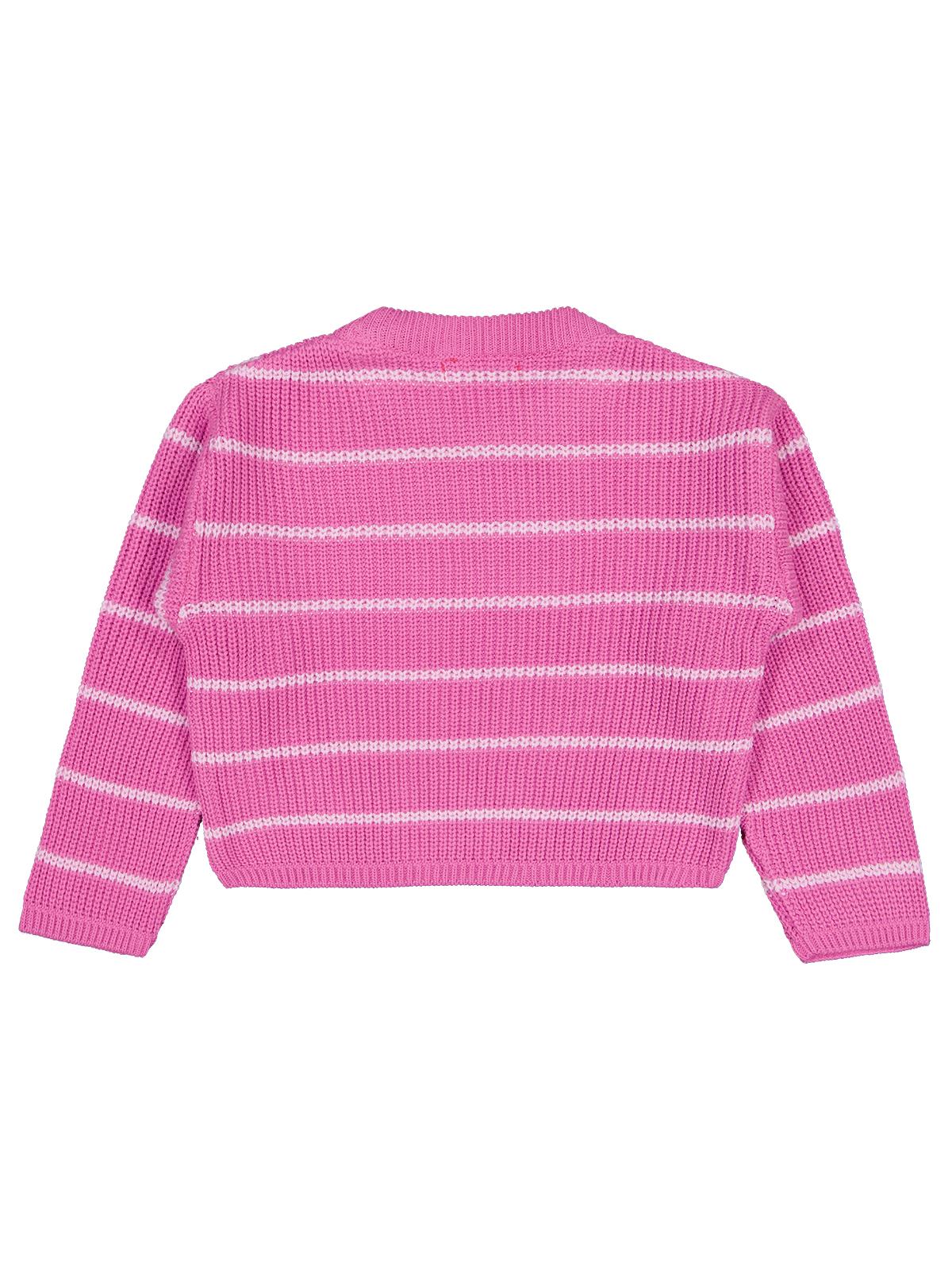 Civil Girls Çizgili 6-9 Yaş Kazak - Pembe