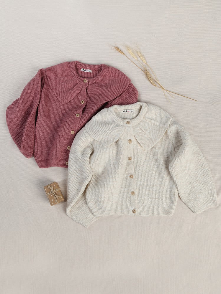 Civil Girls Yakalı 6-9 Yaş Hırka - Bej