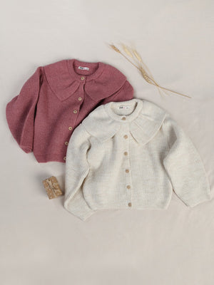 Civil Girls Yakalı 6-9 Yaş Hırka - Bej