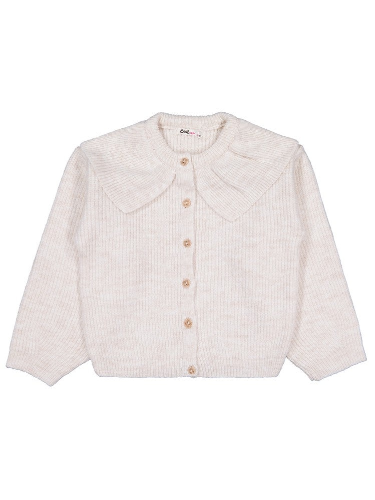 Civil Girls Yakalı 6-9 Yaş Hırka - Bej