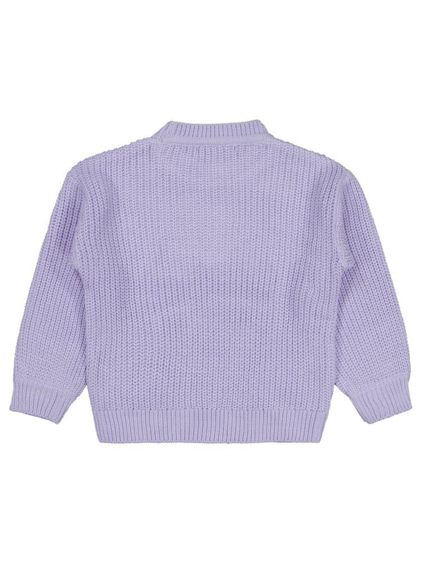 Civil Girls Fiyonk Nakışlı 2-5 Yaş Kazak - Lila