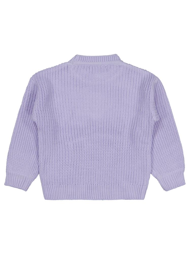 Civil Girls Fiyonk Nakışlı 2-5 Yaş Kazak - Lila