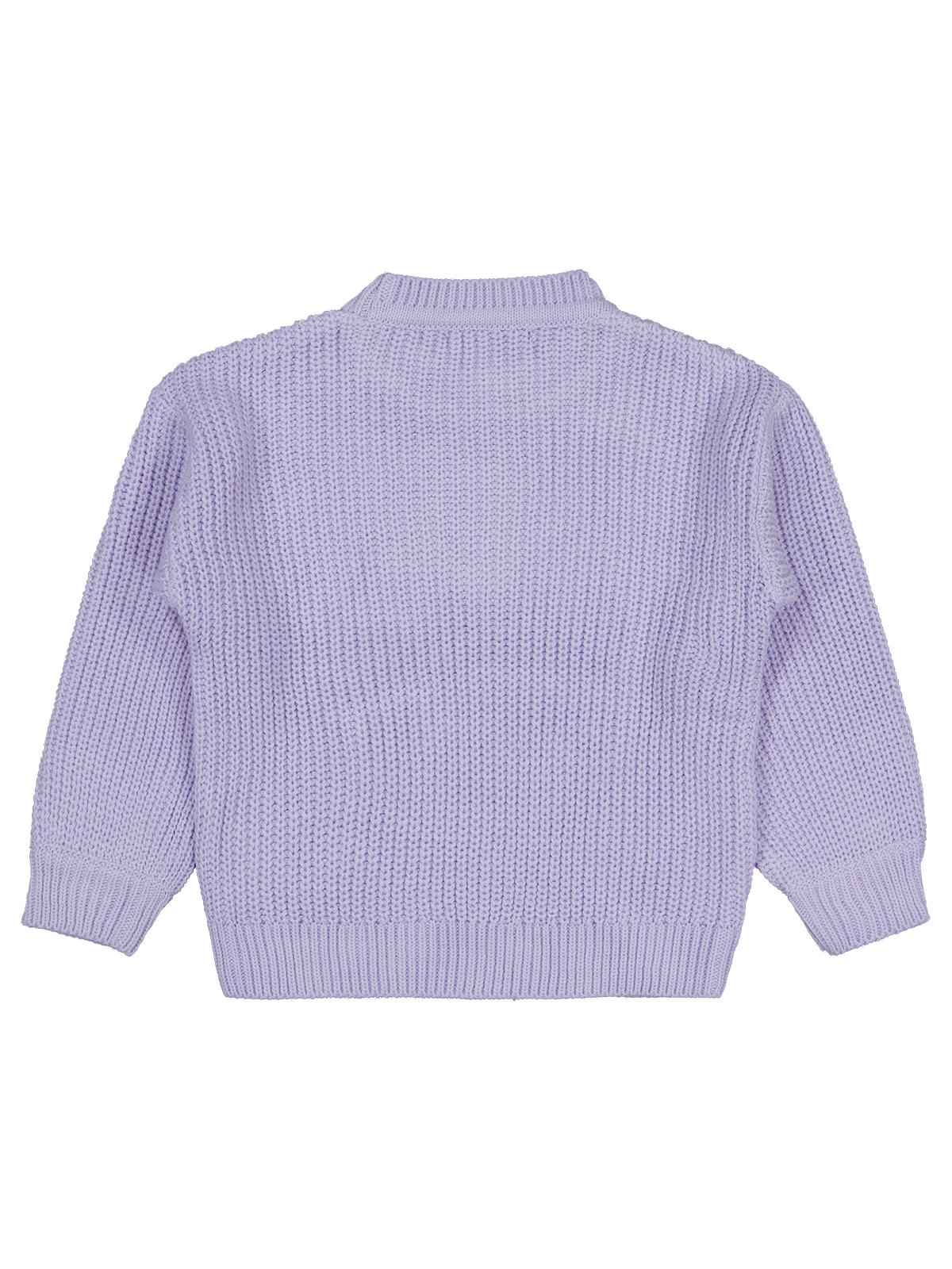 Civil Girls Fiyonk Nakışlı 2-5 Yaş Kazak - Lila