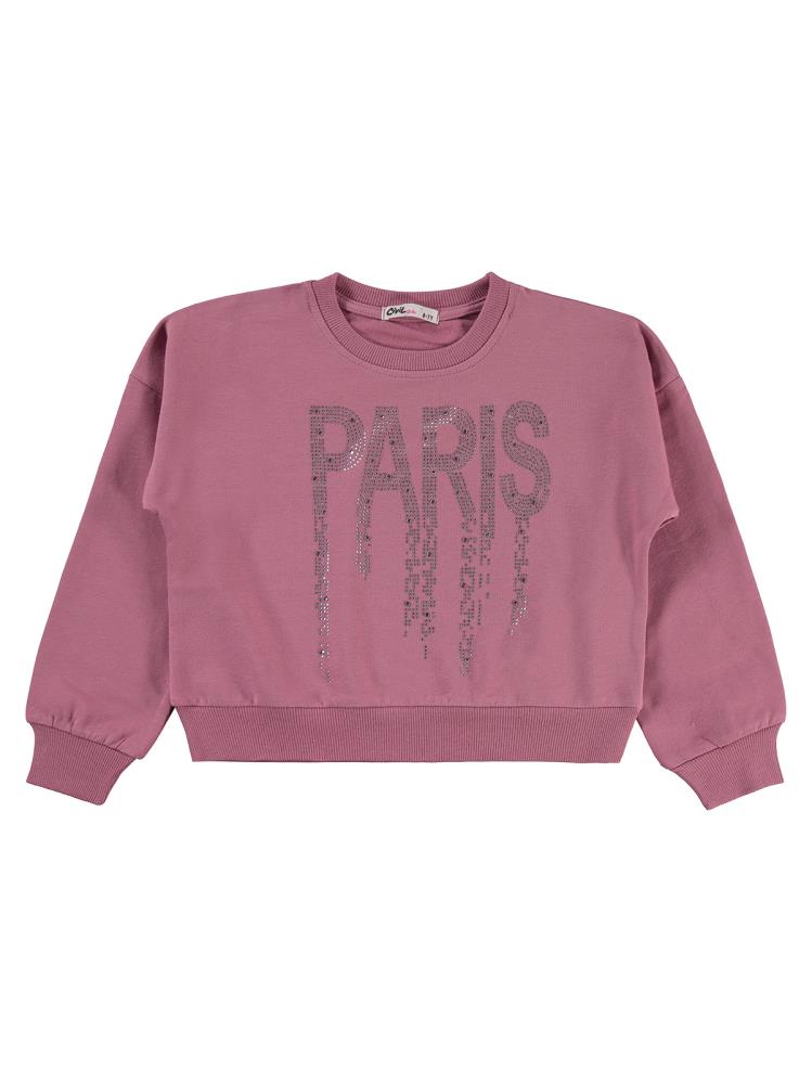 Civil Girls Paris Taş Baskılı 6-9 Yaş Takım - Pembe