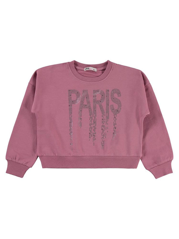 Civil Girls Paris Taş Baskılı 6-9 Yaş Takım - Pembe