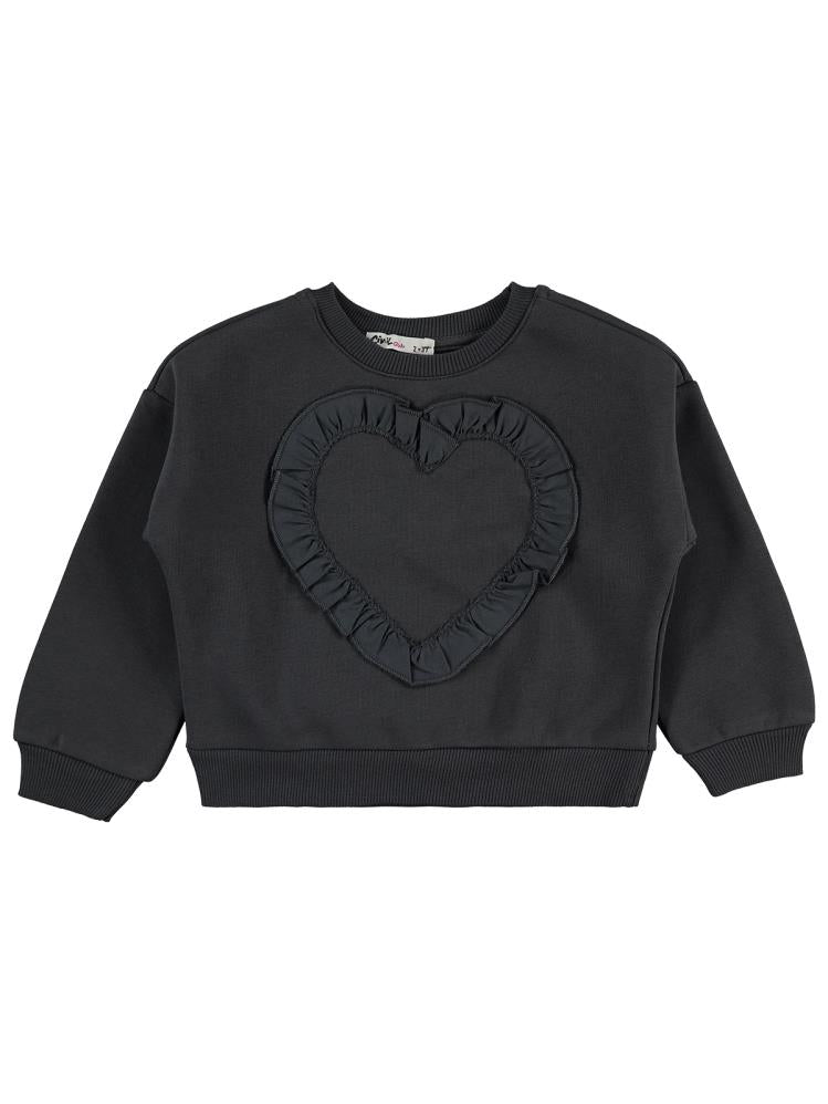 Civil Girls Kalp Baskılı 2-5 Yaş Eşofman Takımı - Gri