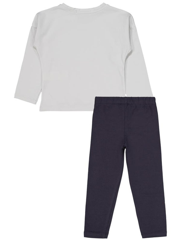 Civil Girls Love Nakışlı 2-5 Yaş Takım - Gri