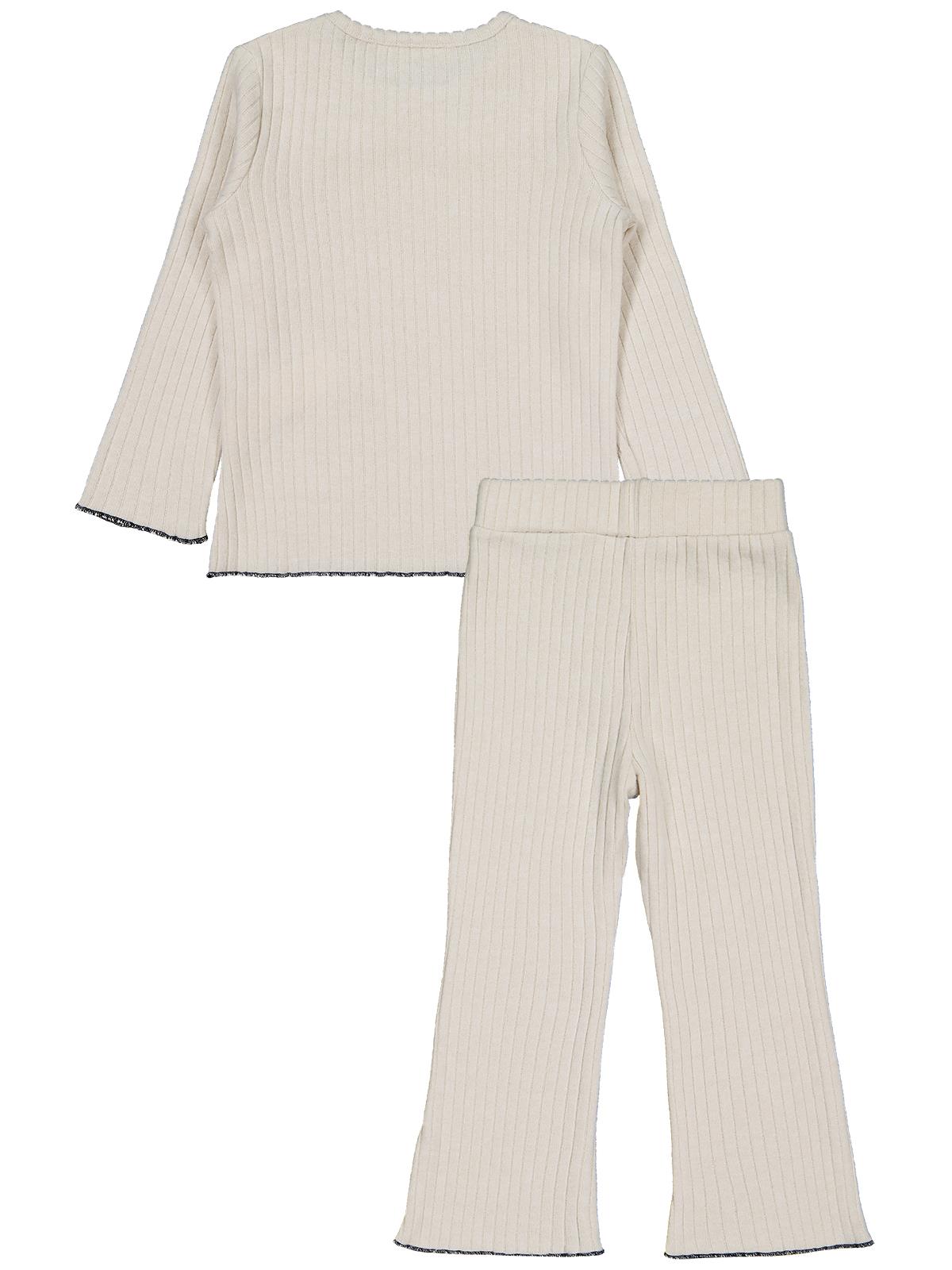 Civil Girls Fırfır Yakalı 2-5 Yaş Takım - Bej