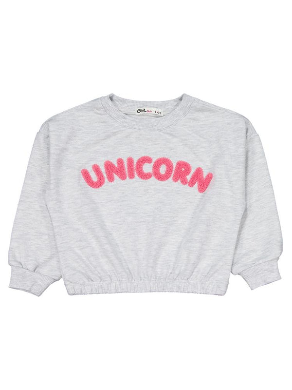 Civil Girls Unicorn Baskılı 2-5 Yaş Eşofman Takımı - Gri