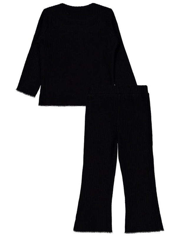 Civil Girls Fırfır Yakalı 6-9 Yaş Takım - Siyah