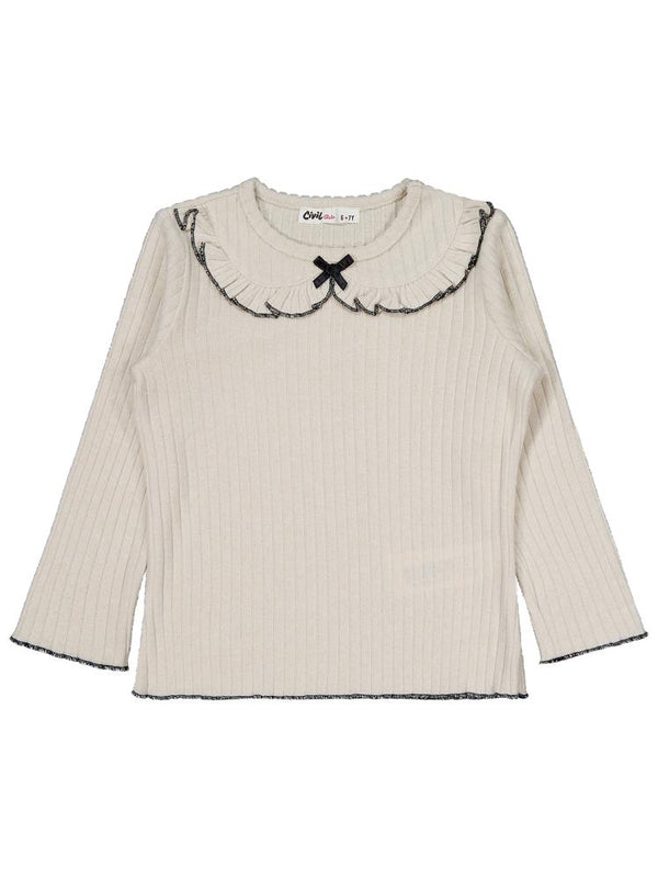 Civil Girls Fırfır Yakalı 6-9 Yaş Takım - Bej