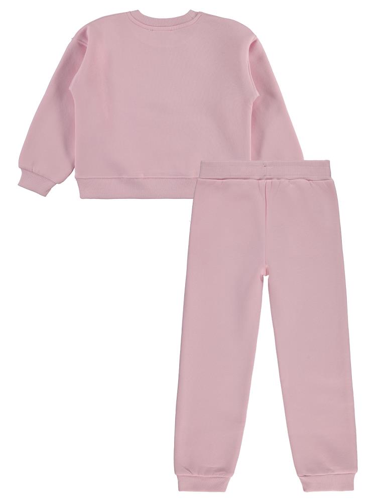 Civil Girls London Baskılı 6-9 Yaş Eşofman Takımı - Pudra