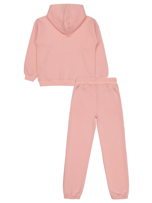 Civil Girls Collage Baskılı 10-13 Yaş Eşofman Takımı - Pembe