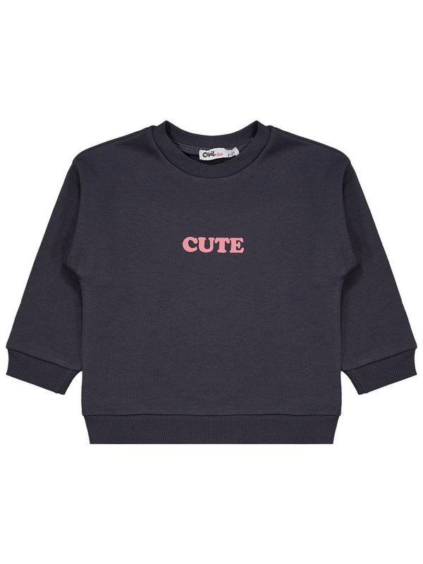 Civil Girls Cute Baskılı 2-5 Yaş Eşofman Takımı - Gri