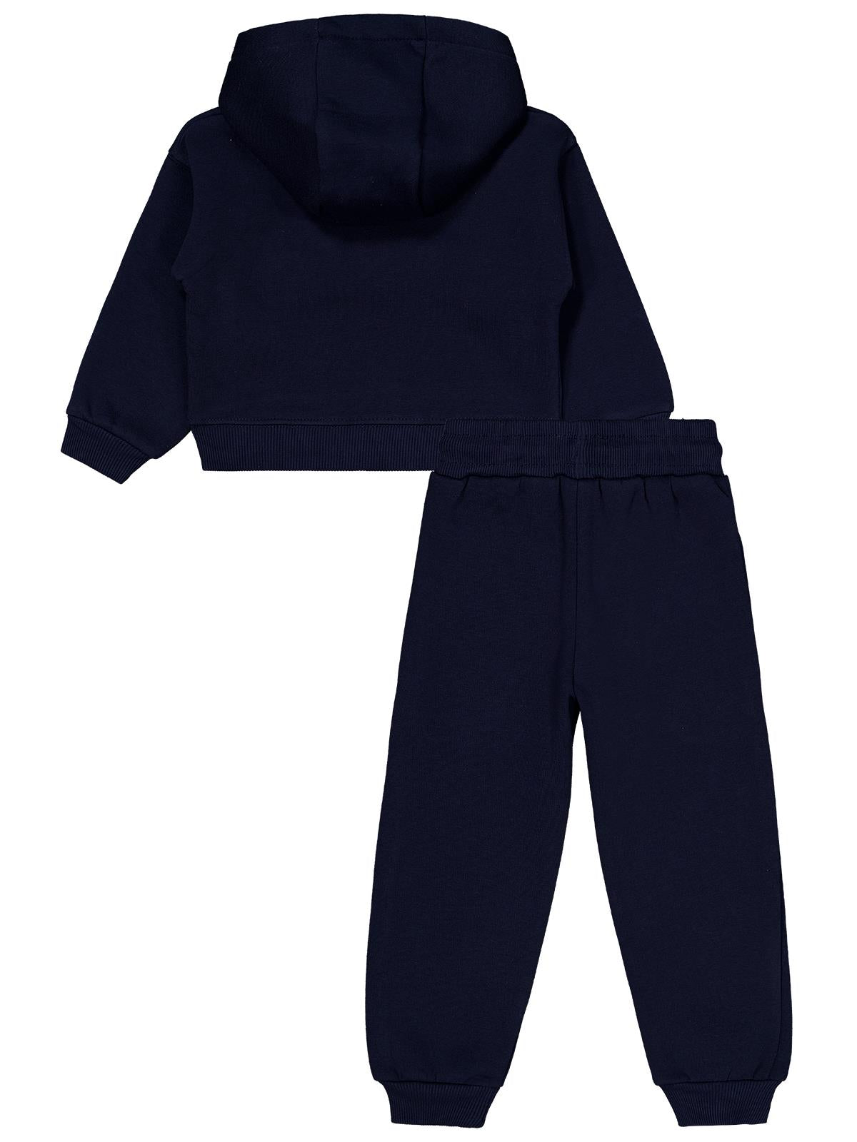 Civil Girls Paris Nakışlı 2-5 Yaş Eşofman Takımı - Lacivert