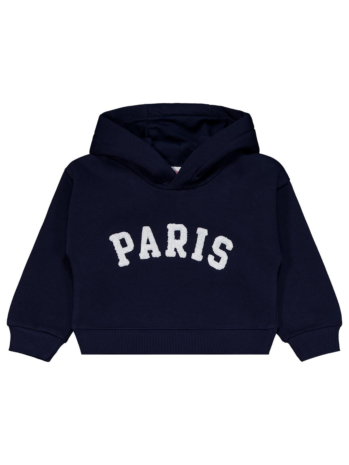 Civil Girls Paris Nakışlı 2-5 Yaş Eşofman Takımı - Lacivert