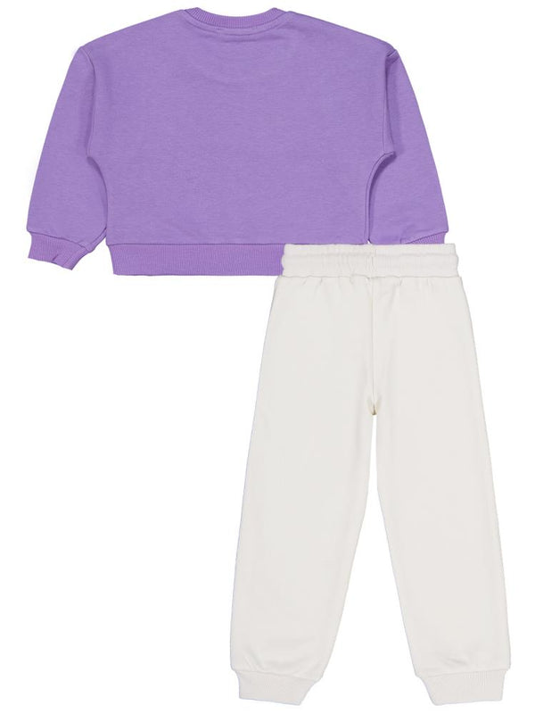 Civil Girls Brooklyn Baskılı 2-5 Yaş Eşofman Takımı - Lila