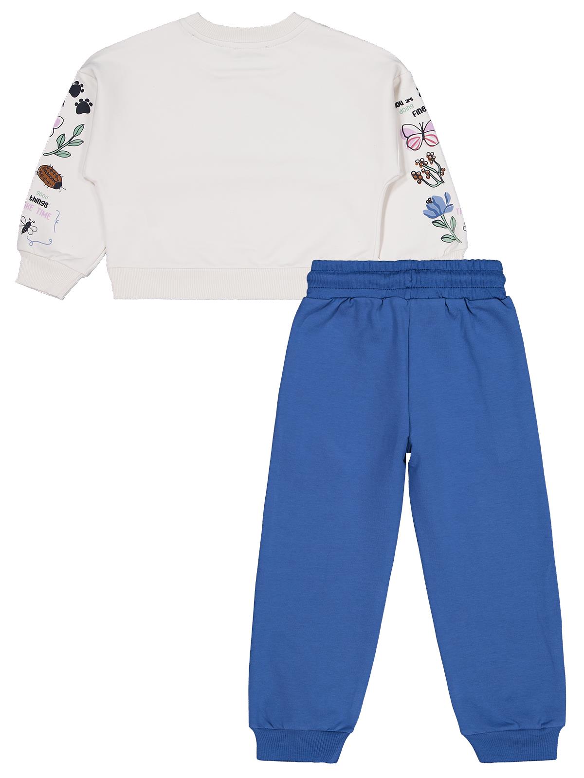 Civil Girls Magic Day Baskılı 2-5 Yaş Eşofman Takımı - Ekru