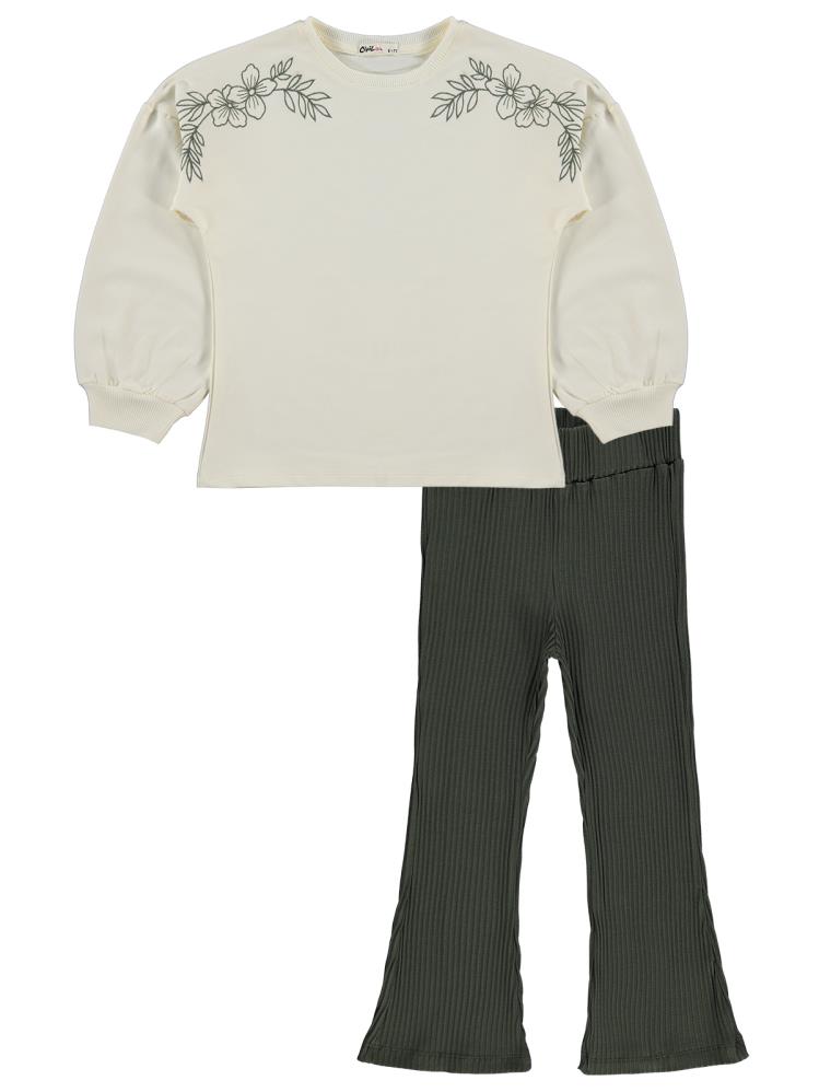 Civil Girls Bolon Kol  6-9 Yaş Takım - Ekru