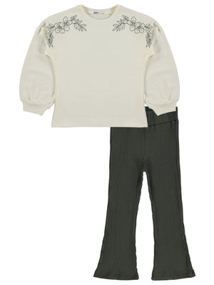 Civil Girls Bolon Kol  6-9 Yaş Takım - Ekru