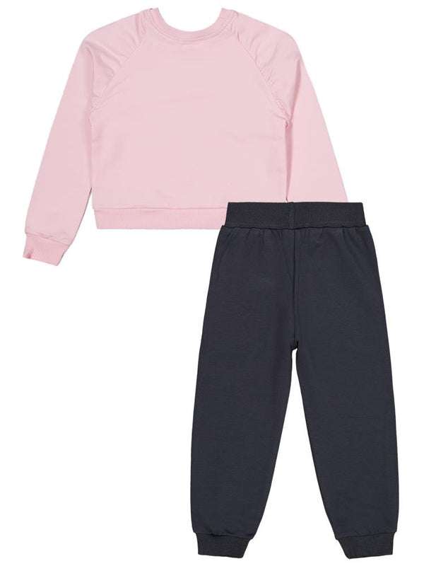 Civil Girls Rıse And Shıne Baskılı 2-5 Yaş Eşofman Takımı - Pudra