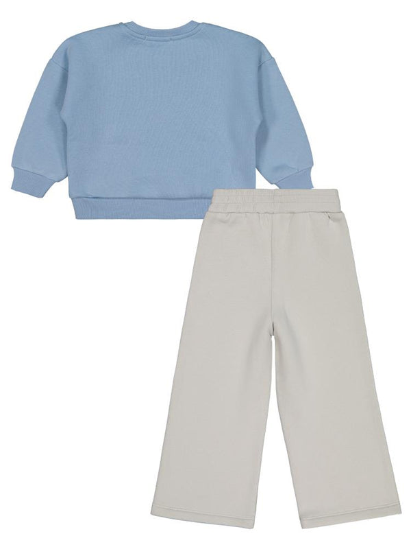 Civil Girls Fiyonk Nakışlı 2-5 Yaş Eşofman Takımı - Mavi