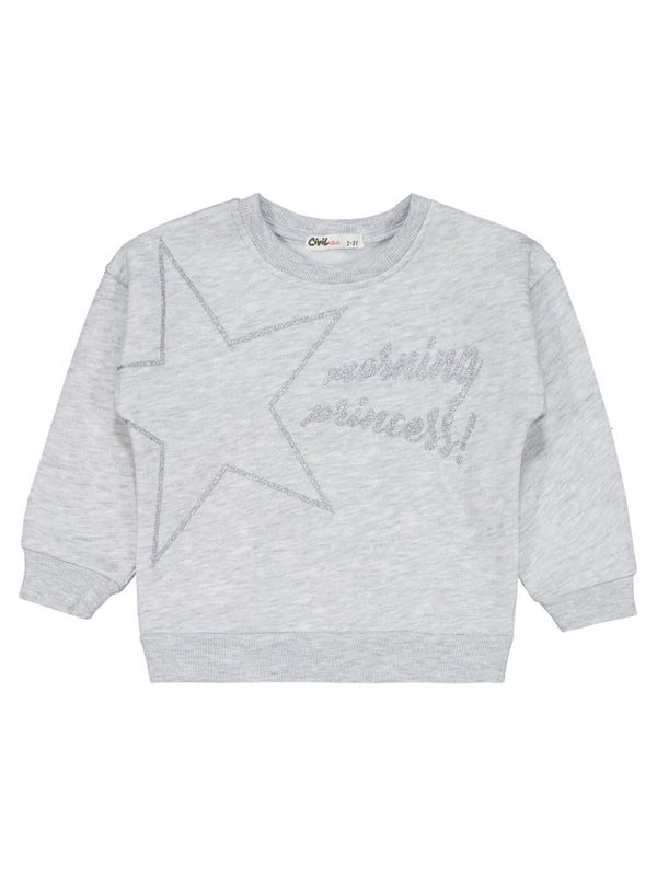 Civil Girls Yıldız Baskılı 2-5 Yaş Eşofman Takımı - Gri