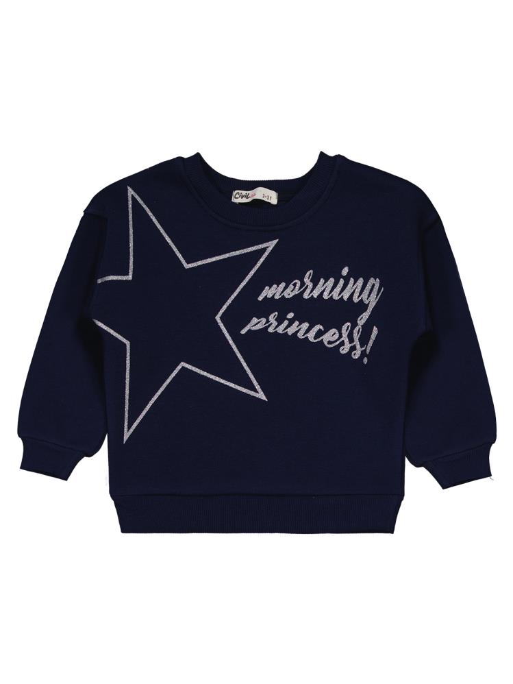 Civil Girls Yıldız Baskılı 2-5 Yaş Eşofman Takımı - Lacivert