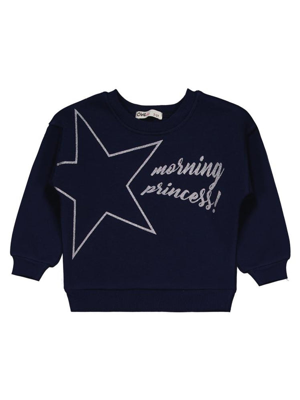 Civil Girls Yıldız Baskılı 2-5 Yaş Eşofman Takımı - Lacivert