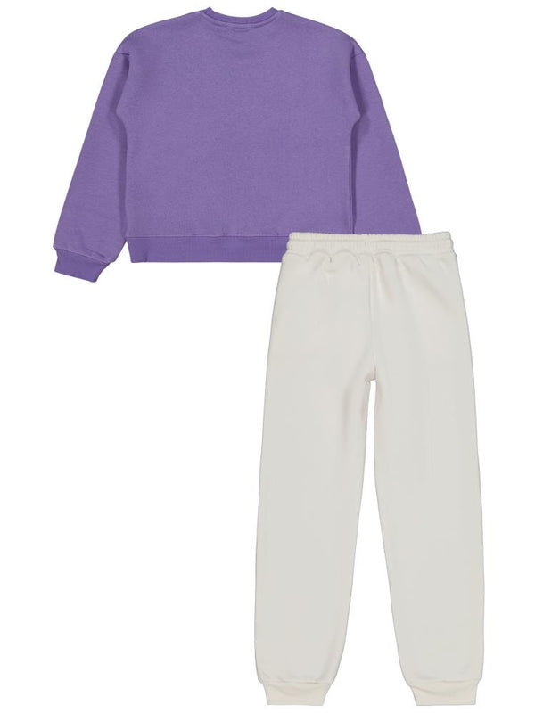 Civil Girls Brooklyn Baskılı 10-13 Yaş Eşofman Takımı - Lila