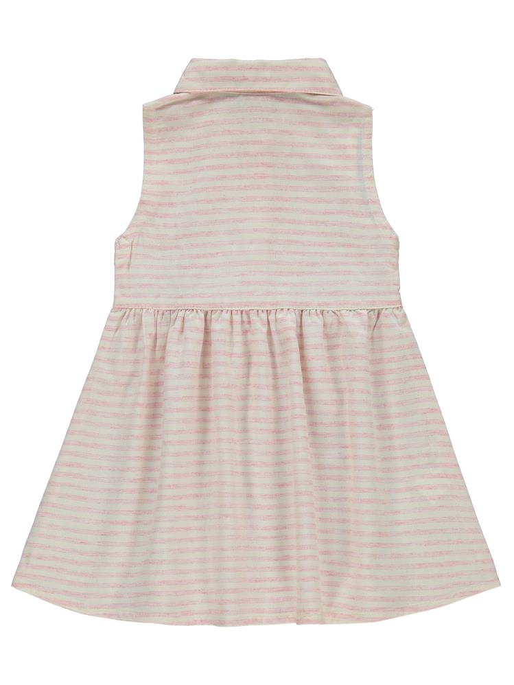Civil Girls Çizgili 2-5 Yaş Elbise - Kırmızı
