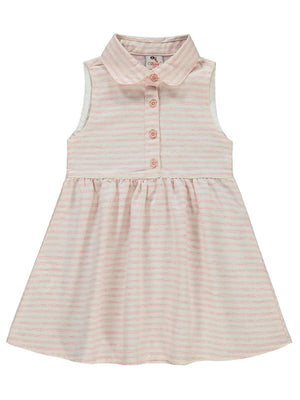 Civil Girls Çizgili 2-5 Yaş Elbise - Kırmızı
