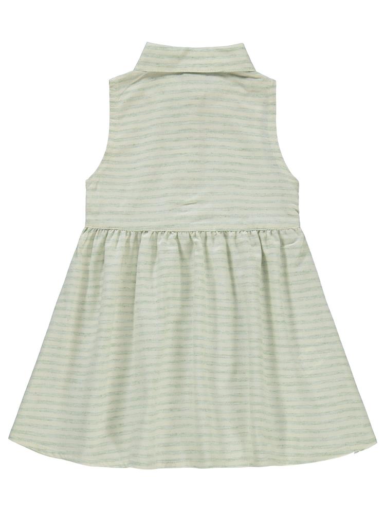 Civil Girls Çizgili 2-5 Yaş Elbise - Yeşil