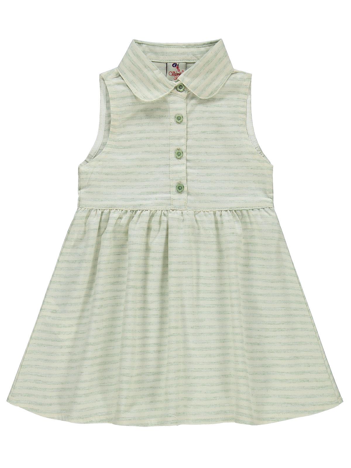 Civil Girls Çizgili 2-5 Yaş Elbise - Yeşil