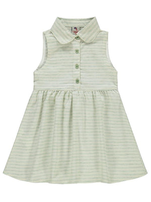 Civil Girls Çizgili 2-5 Yaş Elbise - Yeşil