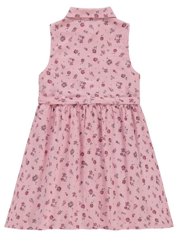 Civil Girls Çiçekli 6-9 Yaş Elbise - Pembe