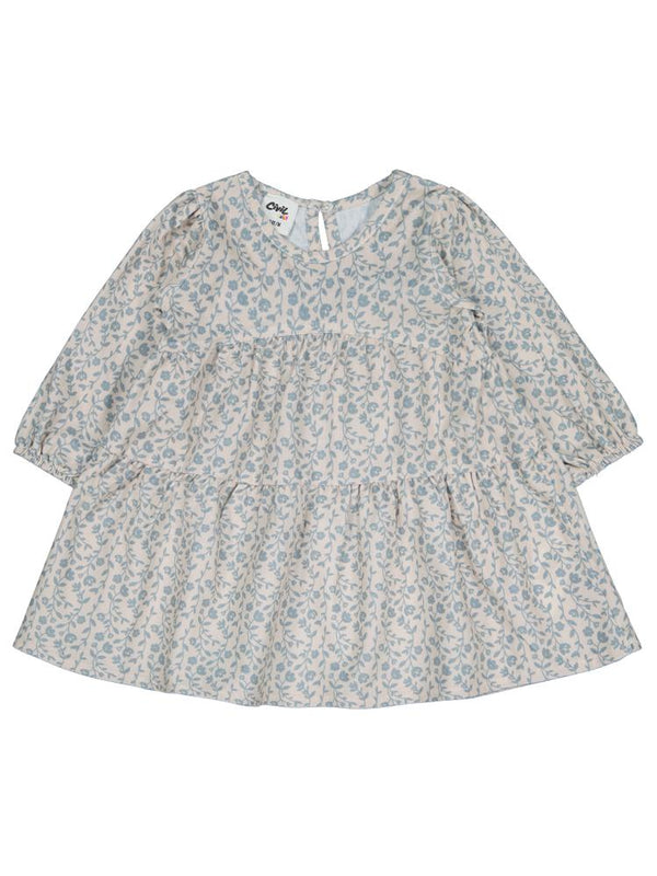 Civil Baby Çiçek Baskılı 6-18 Ay Elbise - Mavi